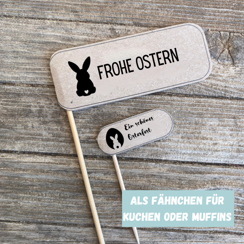Frohe Ostern Bastelvorlage Etiketten für Geschenke, Caketopper, Fähnchen, PDF Download