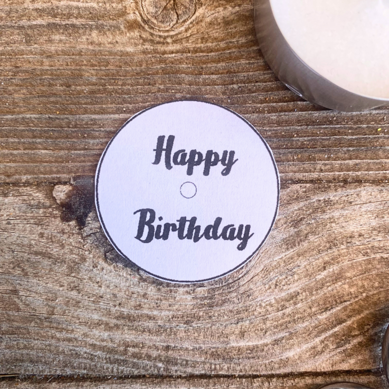 Teelicht mit Botschaft - verschiedene Anlässe, Geburtstag, Kleinigkeit, Danke - Digitaler Download