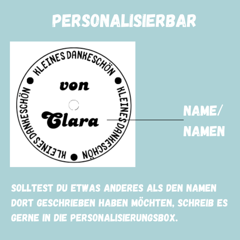 Personalisierbar - Teelicht mit Botschaft - Kleines Dankeschön, Name personalisiert - Digitaler Download
