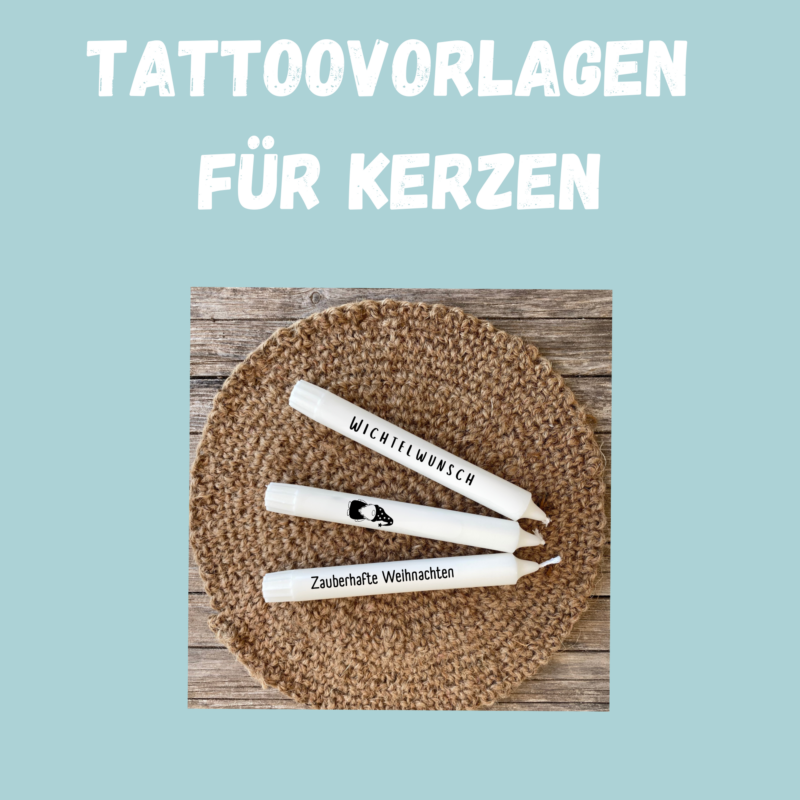 Kerzentattoo Vorlage Weihnachtswichtel, Wichtel Weihnachten, Druckvorlage zum selber basteln - Download