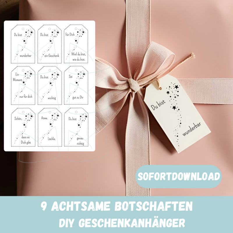 Achtsame Geschenkanhaenger