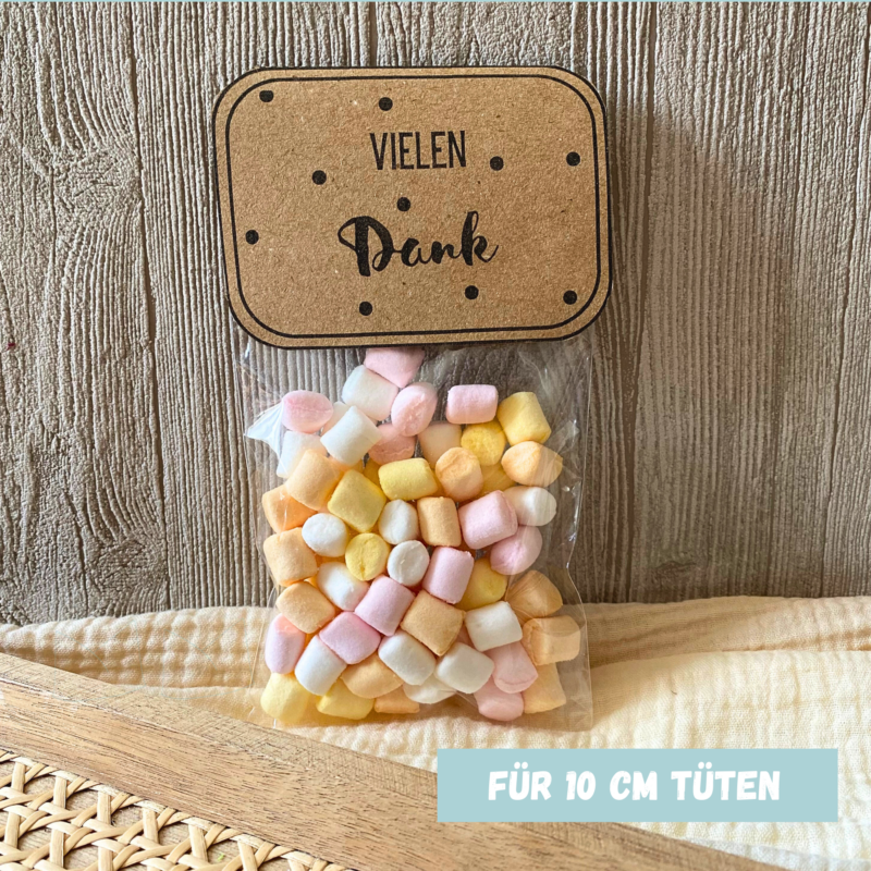 Geschenktüte Vielen Dank, Tütenklappe, Digitaler Download