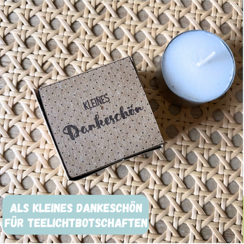 Geschenkkarton/ Verpackung für Teelichter Kleines Dankeschön- Bastelvorlage zum selber basteln - Download