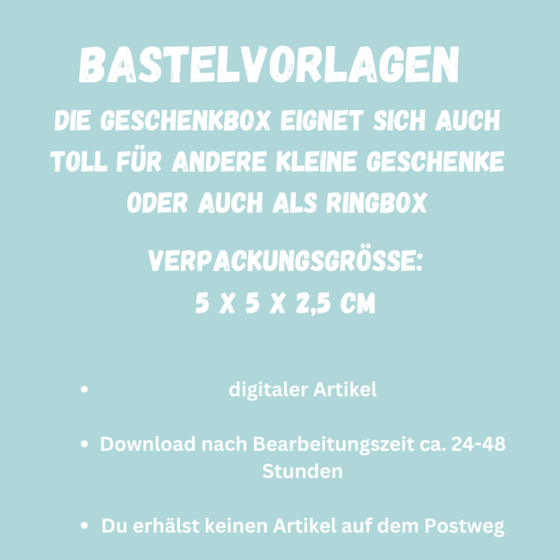 Personalisierbarer Geschenkkarton/ Verpackung für Teelichter zur Kommunion, Konfirmation, Taufe, Firmung - Bastelvorlage zum selber basteln - Download