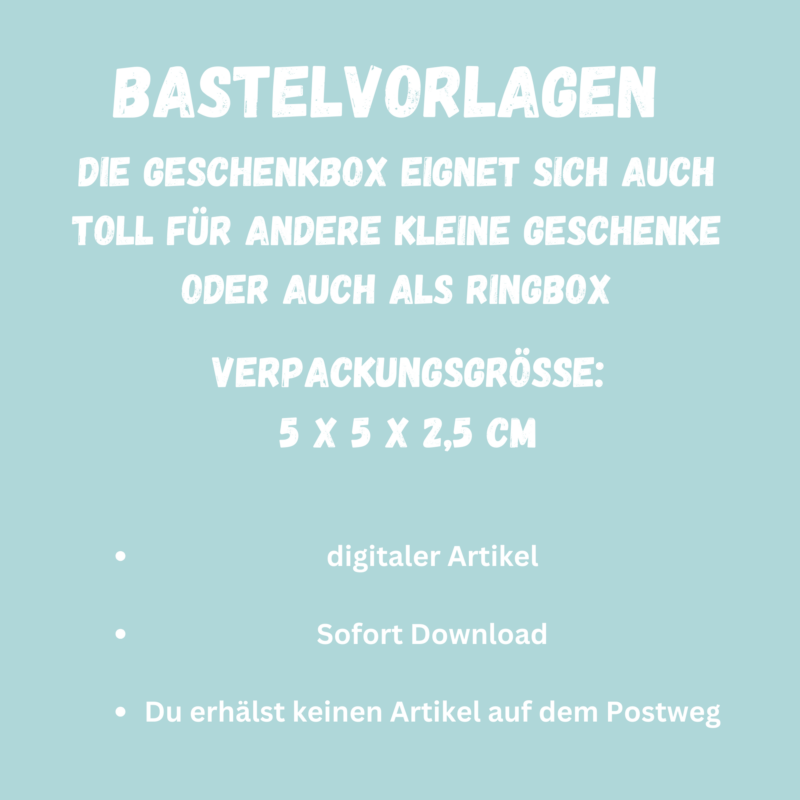 Geschenkkarton/ Verpackung für Teelichter Kleines Dankeschön- Bastelvorlage zum selber basteln - Download