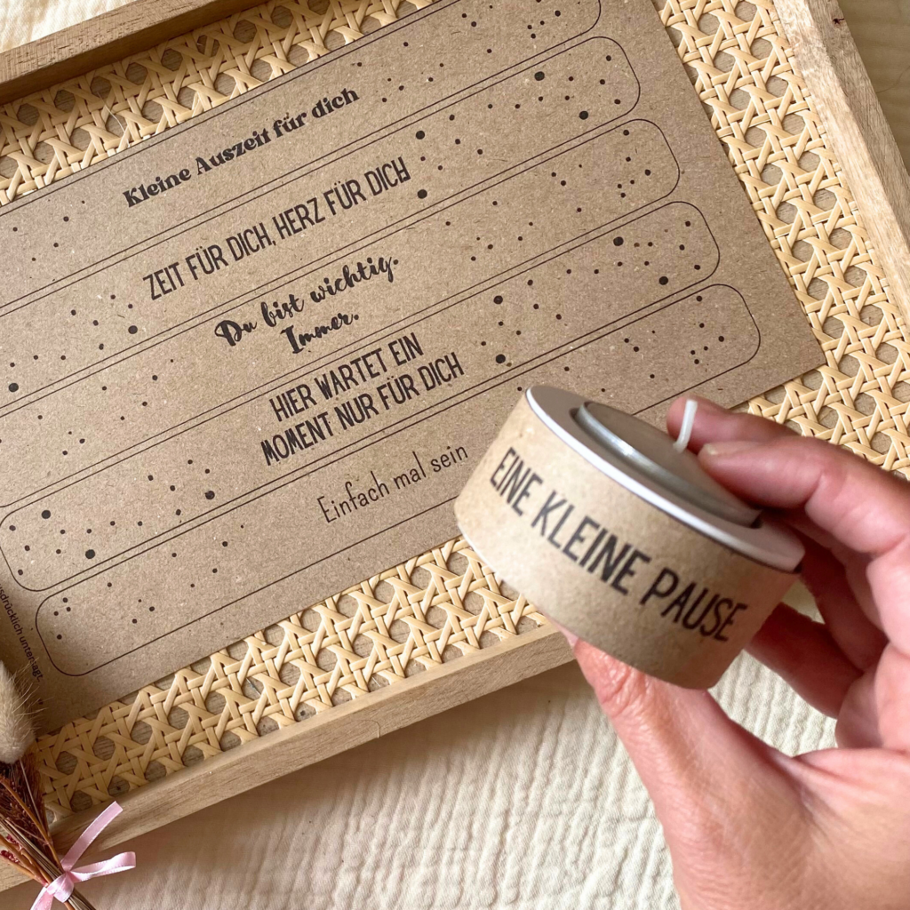 PDF Bastelvorlage Banderolen Zeit für Dich - für achtsame Geschenke- Download