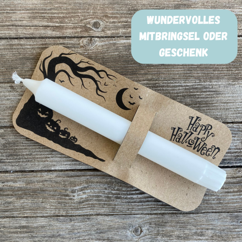 Happy Halloween - gruselige Kürbisse Bastelvorlage- Kerzenverpackung für Stabkerzen & andere Kleinigkeiten- Download