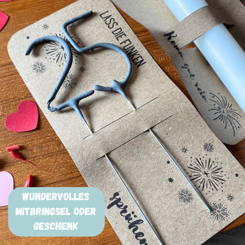 DIY Bastelvorlage Silvester - 3 verschiedene Motive - Verpackung für Kerzen & andere Kleinigkeiten - Download