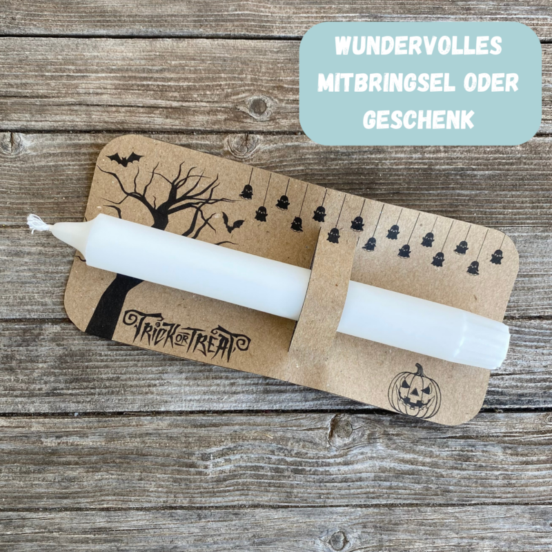 Halloween, Trick or Treat - Kerzenverpackung für Stabkerzen & andere Kleinigkeiten - Druckvorlage zum selber basteln - Download