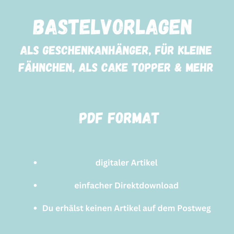 weihnachtliche Geschenkanhänger Bastelvorlage, kleine Anhänger, 7 verschiedene Etiketten für Geschenke - PDF Download