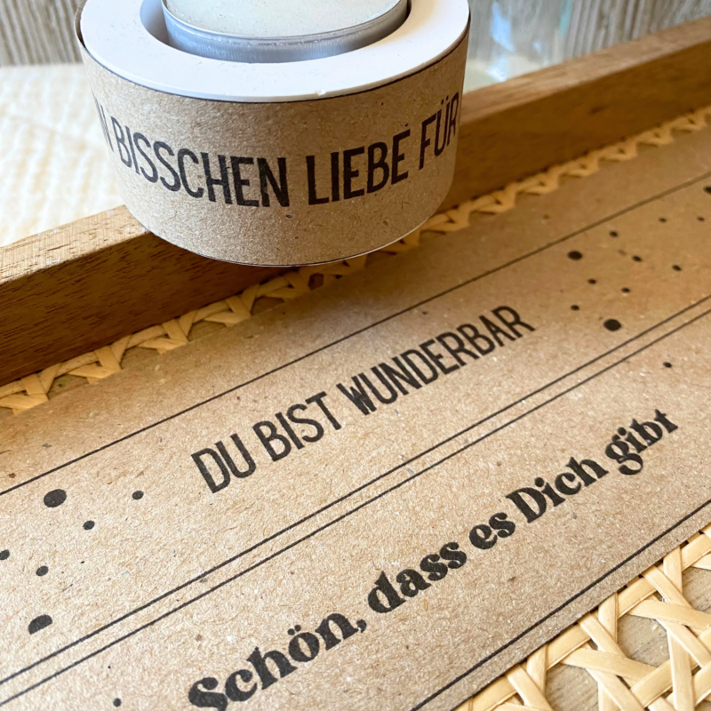 PDF Bastelvorlage Banderolen - Achtsamkeit - für die Seele für achtsame Geschenke- Download