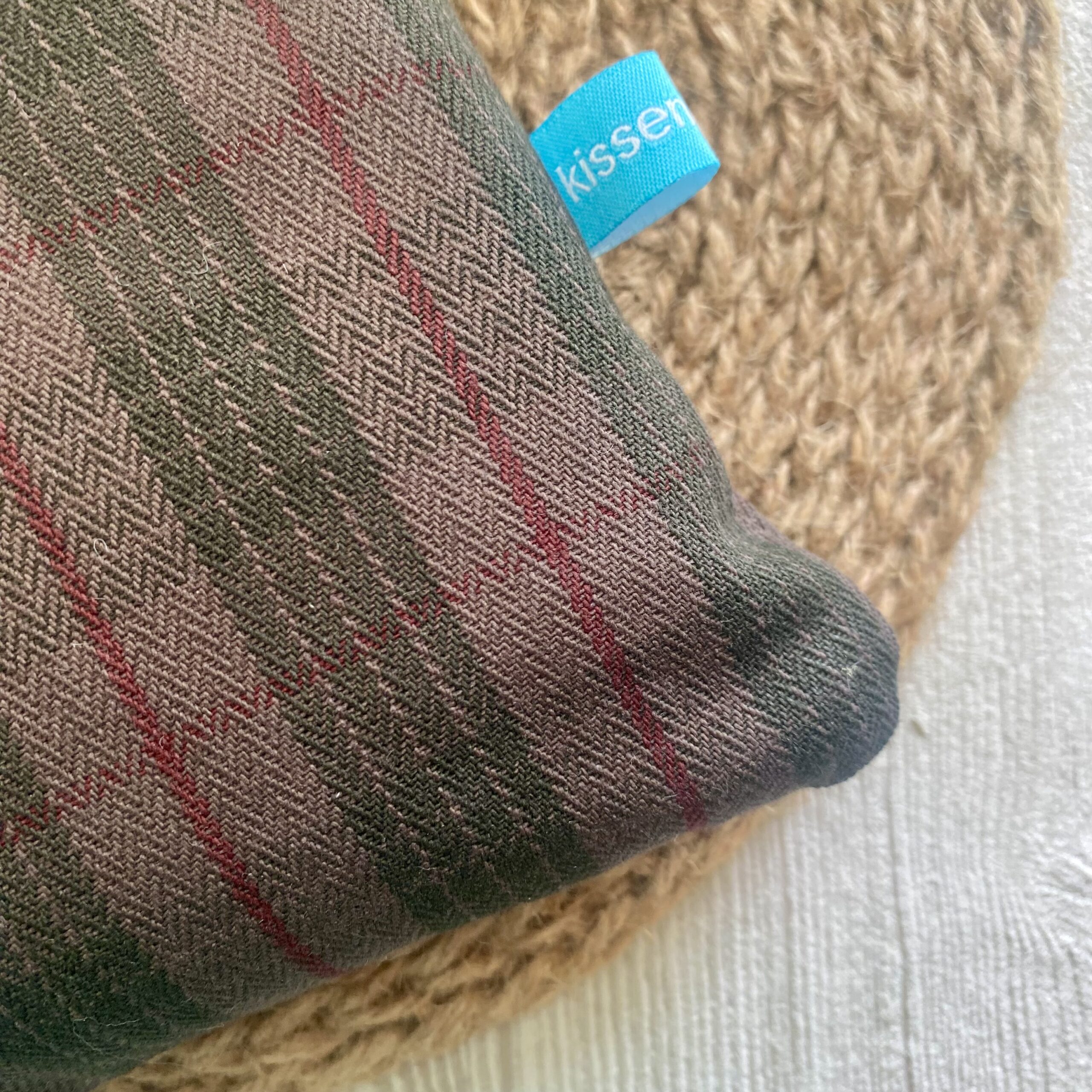 gefütterte Buchtasche für Männer, karierter klassischer Anzugsstoff, Buchhülle mit Reissverschluss, braun, schwarz, rot