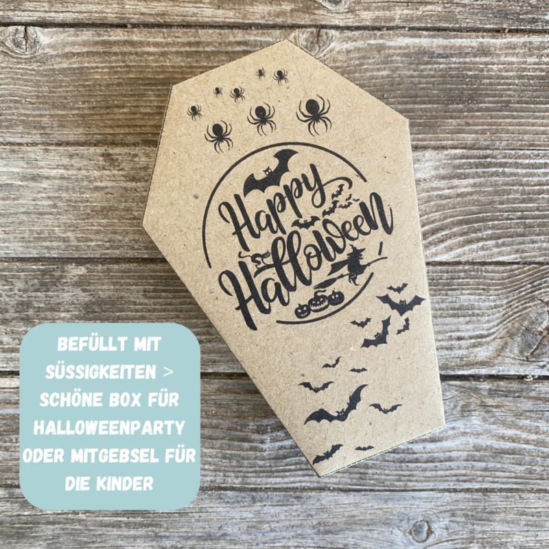DIY Geschenkbox Sarg für Süssigkeiten an Halloween - zweisitig verwendbar Download
