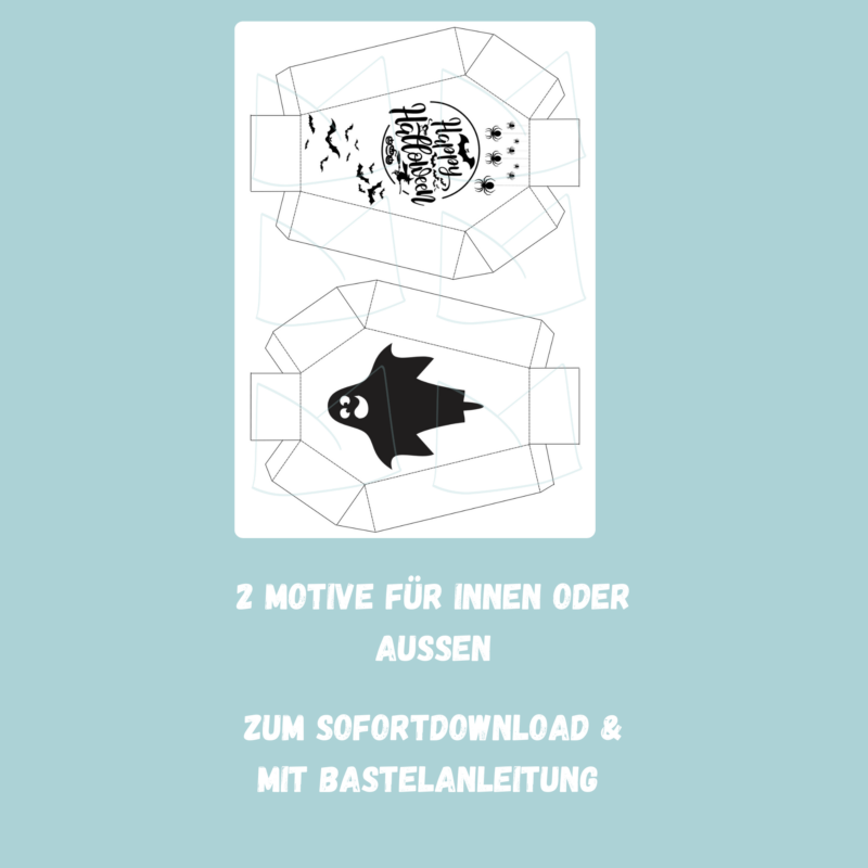DIY Geschenkbox Sarg für Süssigkeiten an Halloween - zweisitig verwendbar Download