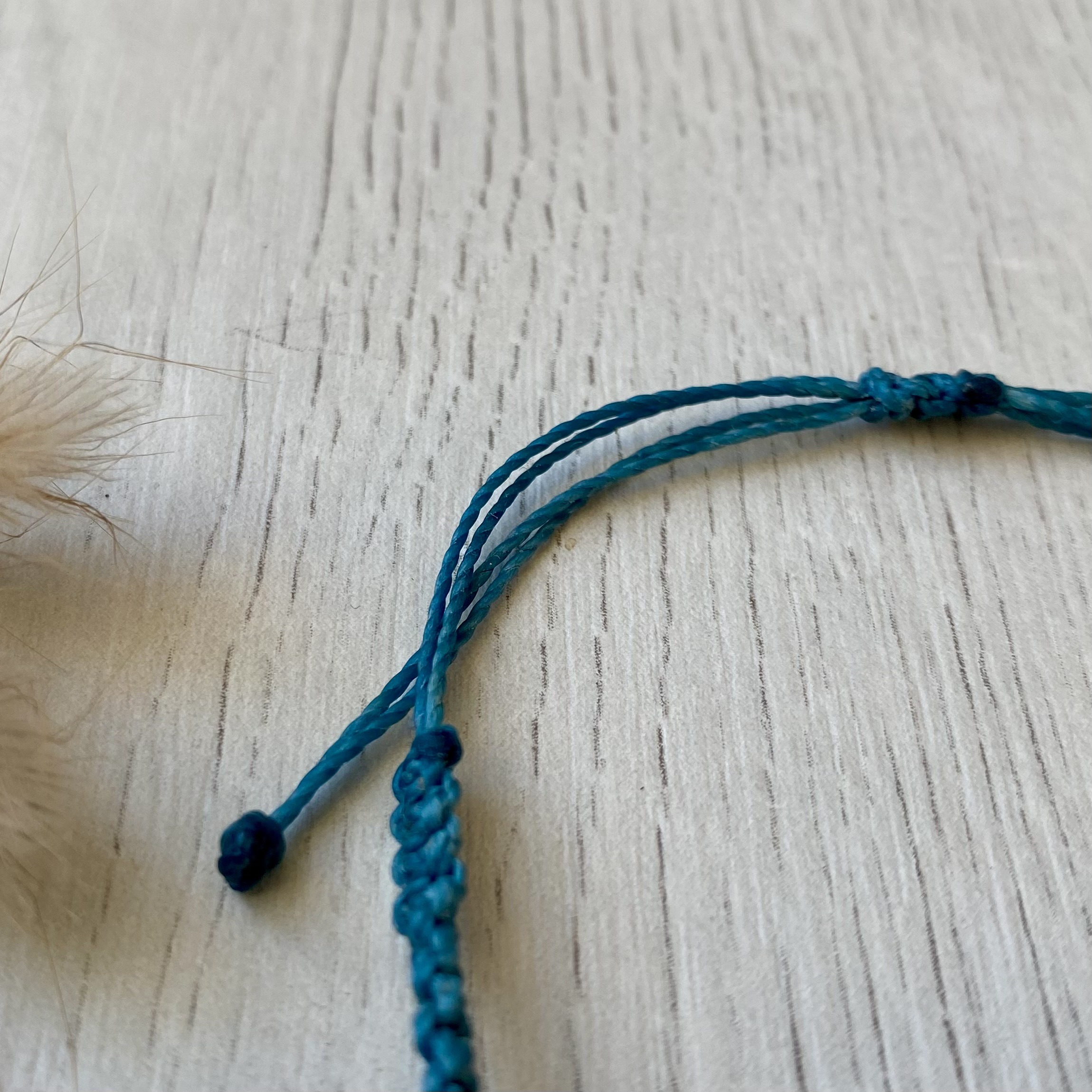 Makramee Armband, Welle, Welle des Lebens, maritim, Kupfer, Rosegold,