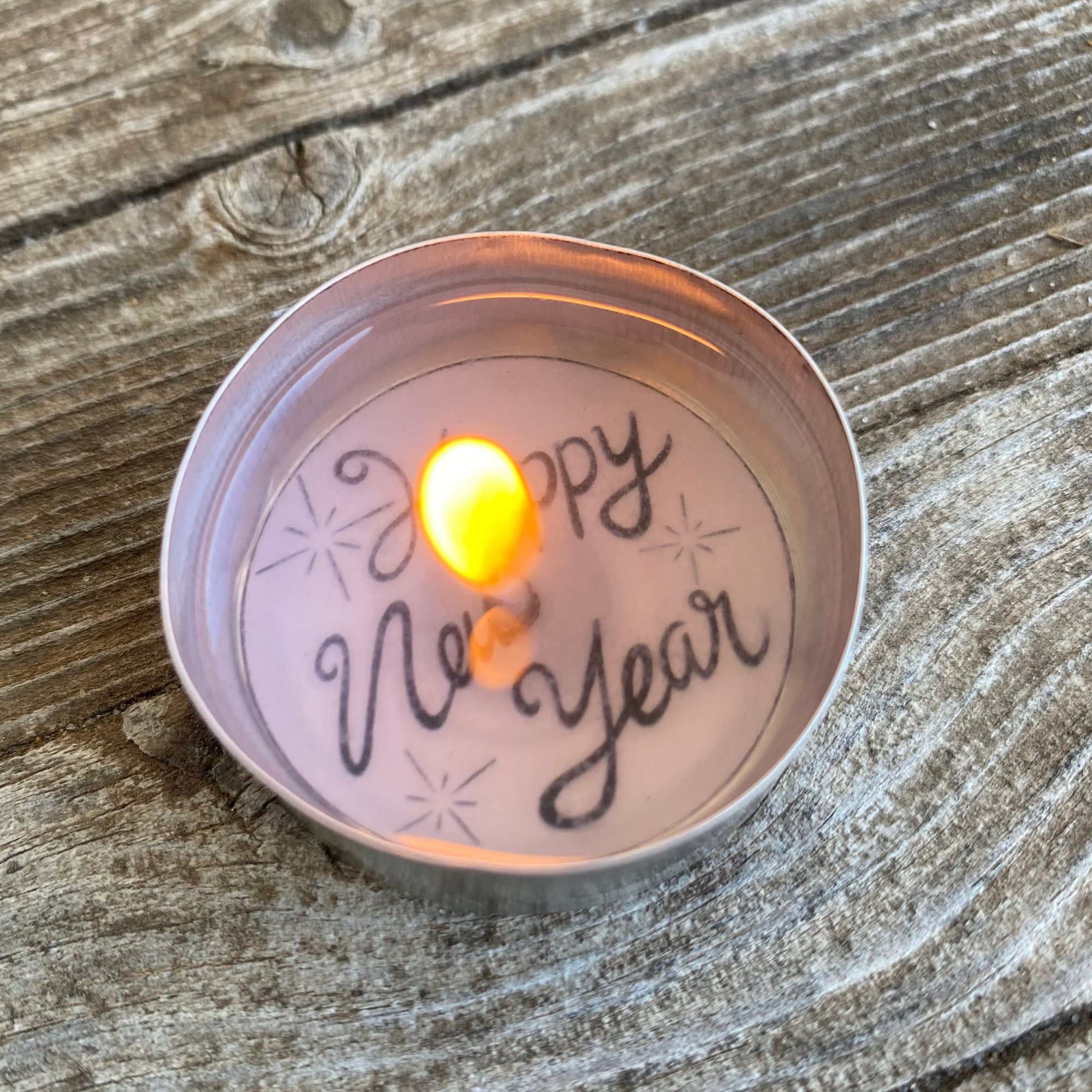 Teelicht mit Botschaft - Silvester 25/26 - Digitaler Download