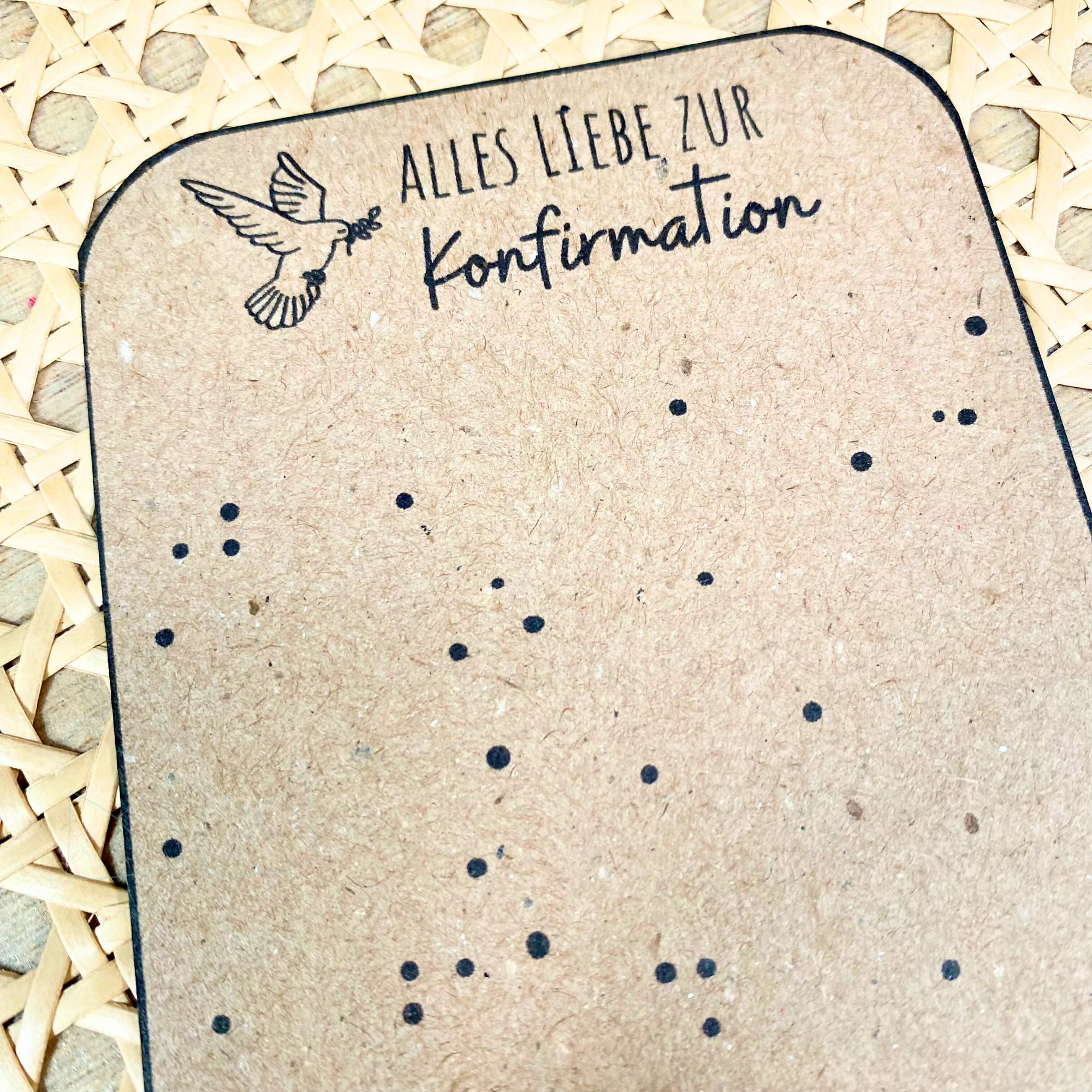 Bastelvorlage Geschenkkarte - Alles Liebe zur Konfirmation - Karte zum Bestücken - PDF Download