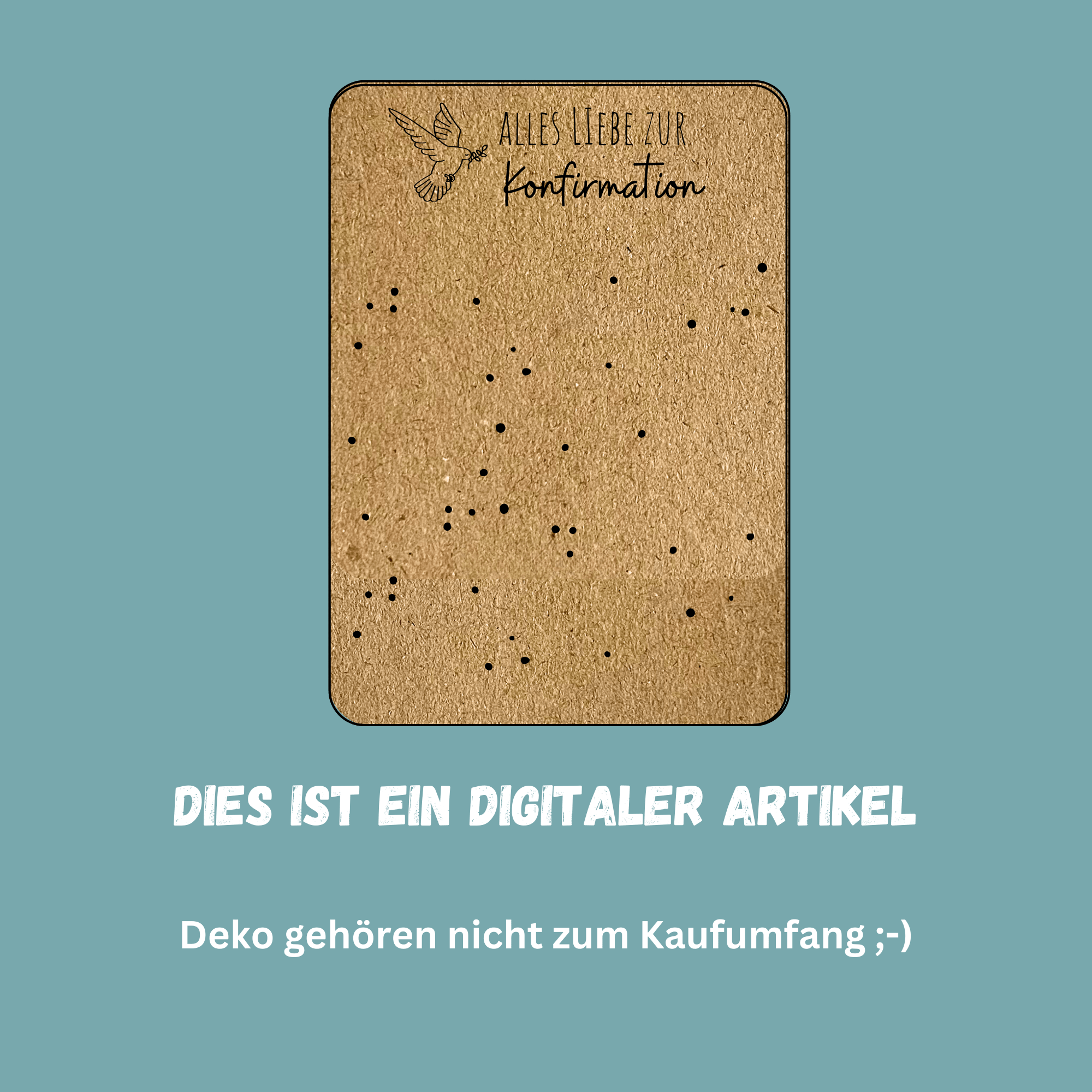 Bastelvorlage Geschenkkarte - Alles Liebe zur Konfirmation - Karte zum Bestücken - PDF Download