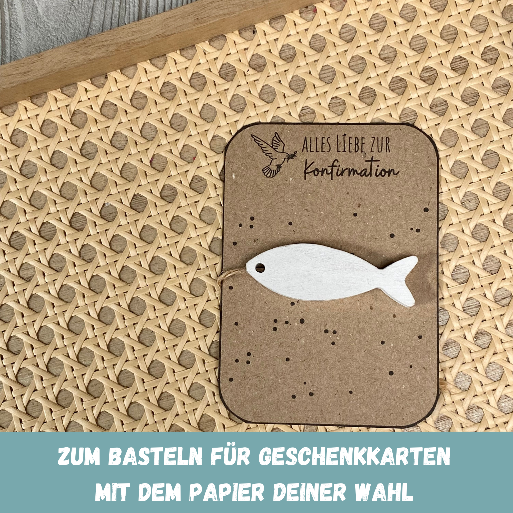 Bastelvorlage Geschenkkarte - Alles Liebe zur Konfirmation - Karte zum Bestücken - PDF Download