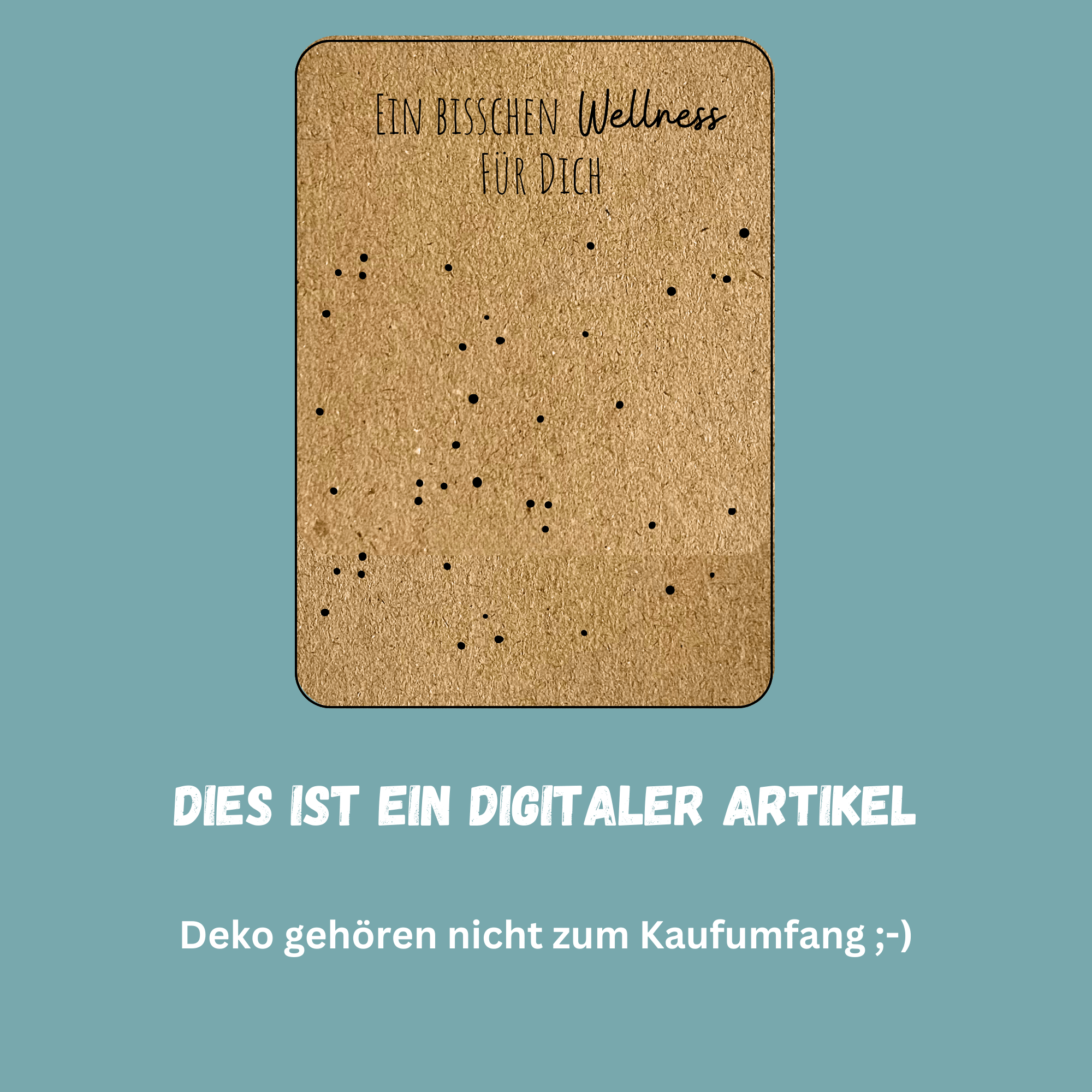 Bastelvorlage Geschenkkarte - Ein bisschen Wellness für Dich - Karte zum Bestücken - PDF Download