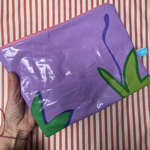 Tasche für Tablet, Bücher, Kosmetik aus recyceltem Schwimmtier, Pflanze, Upcycling, wasserabweisend mit Reissverschluss
