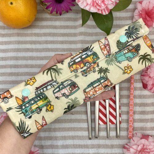 Bestecktasche/ Pinseltasche für Camping, Picknick, unterwegs - Camping - Motiv