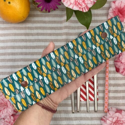 Bestecktasche/ Pinseltasche für Camping, Picknick, unterwegs - Surfbretter - Motiv