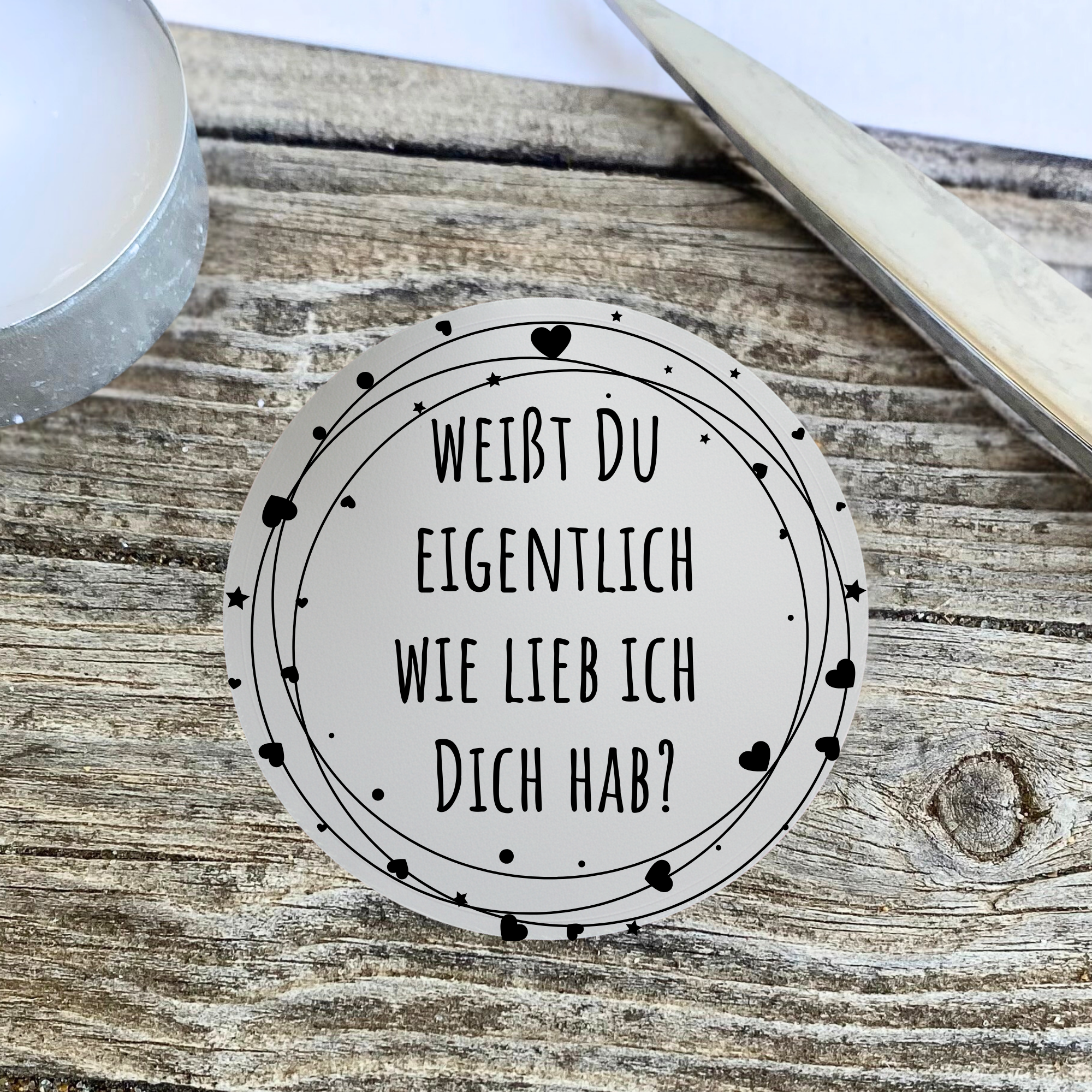 Teelichtbotschaft für MAXI Teelichter - Liebe - Digitaler Download