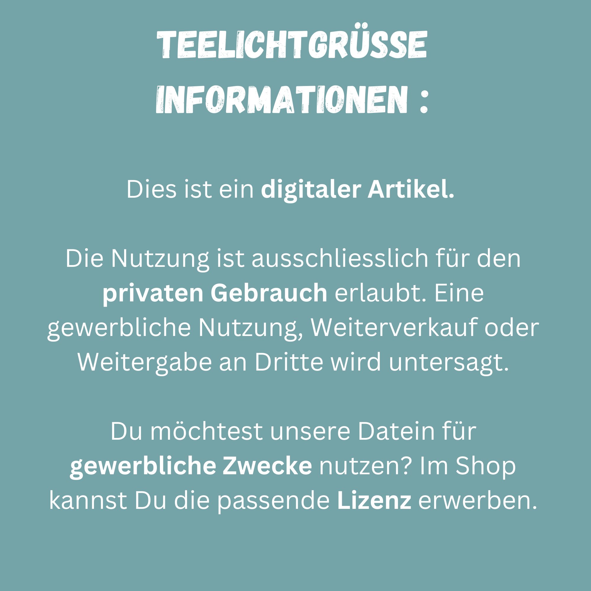 aTeelichtbotschaft für MAXI Teelichter - Ruhrgebiet, Ruhrpott - Digitaler Download