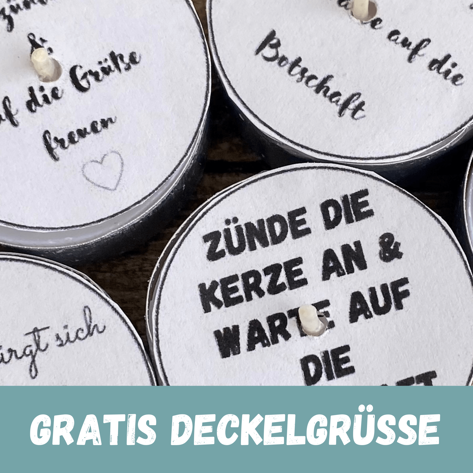 Teelichtbotschaft für MAXI Teelichter - Ruhrgebiet, Ruhrpott - Digitaler Download