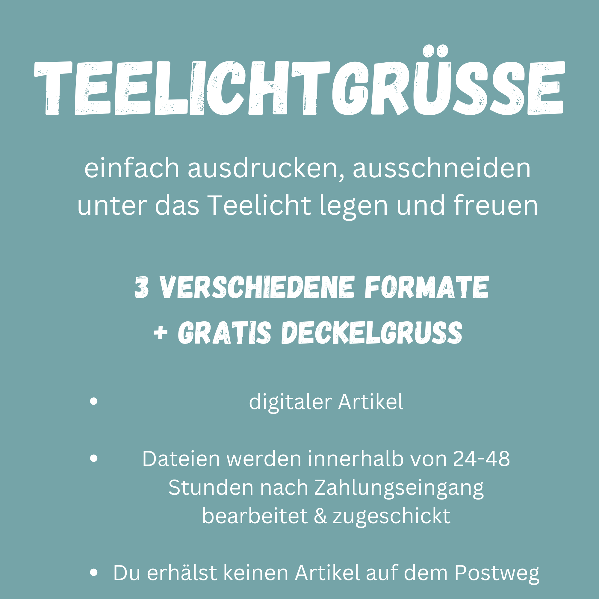 Personalisierbar - Teelicht mit Botschaft für MAXI Teelichter - Kommunion, Konfirmation, Firmung, Eukalyptus Design - Digitaler Download