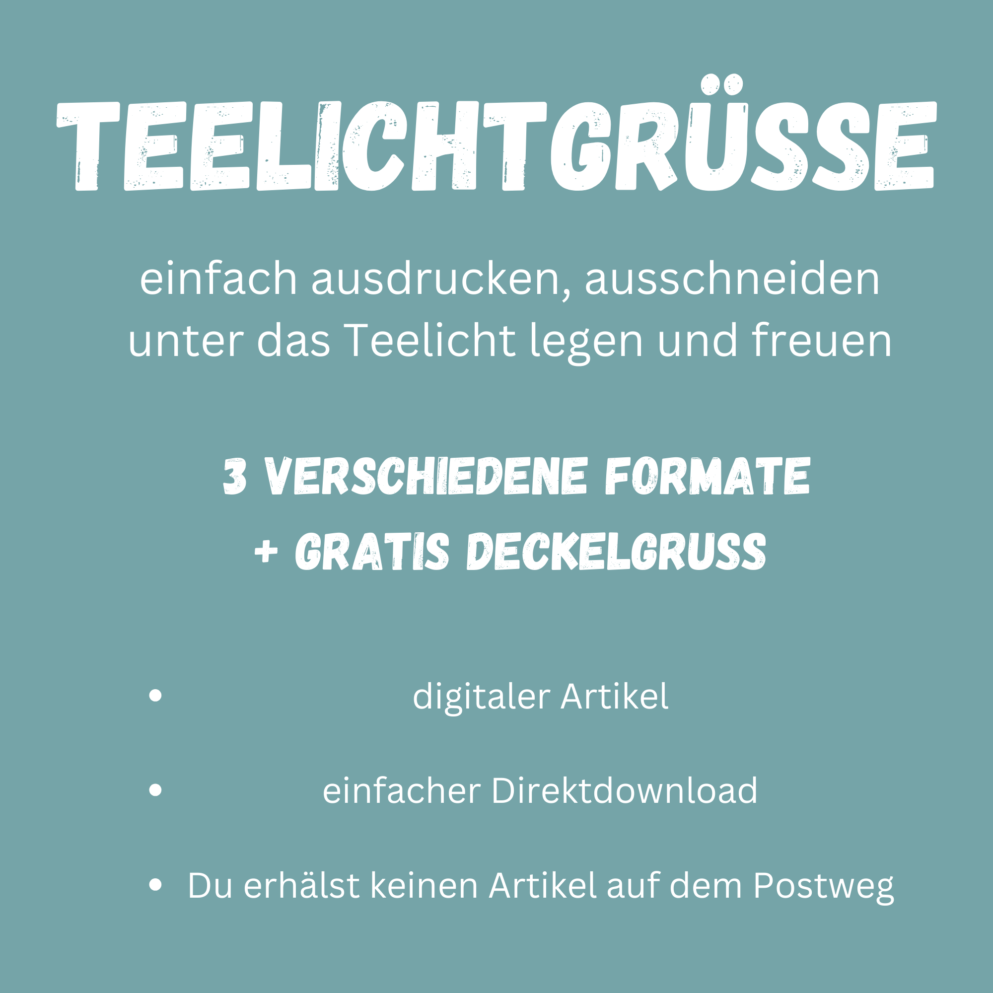 Teelichtbotschaft für MAXI Teelichter - Ruhrgebiet, Ruhrpott - Digitaler Download