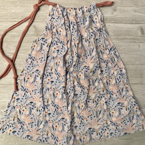 Trägerkleid aus Musselin zum Mitwachsen/ hellblau mit Blumen- 2-4 Jahre - Kleid/ Tunika/ Shirt