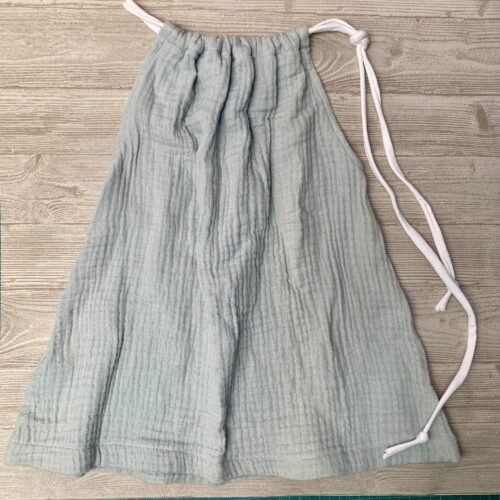 Trägerkleid aus Musselin in hellblau zum Mitwachsen - 2-4 Jahre - Kleid/ Tunika/ Shirt