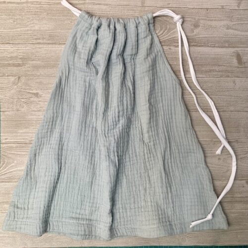 Trägerkleid aus Musselin in hellblau zum Mitwachsen - 2-4 Jahre - Kleid/ Tunika/ Shirt