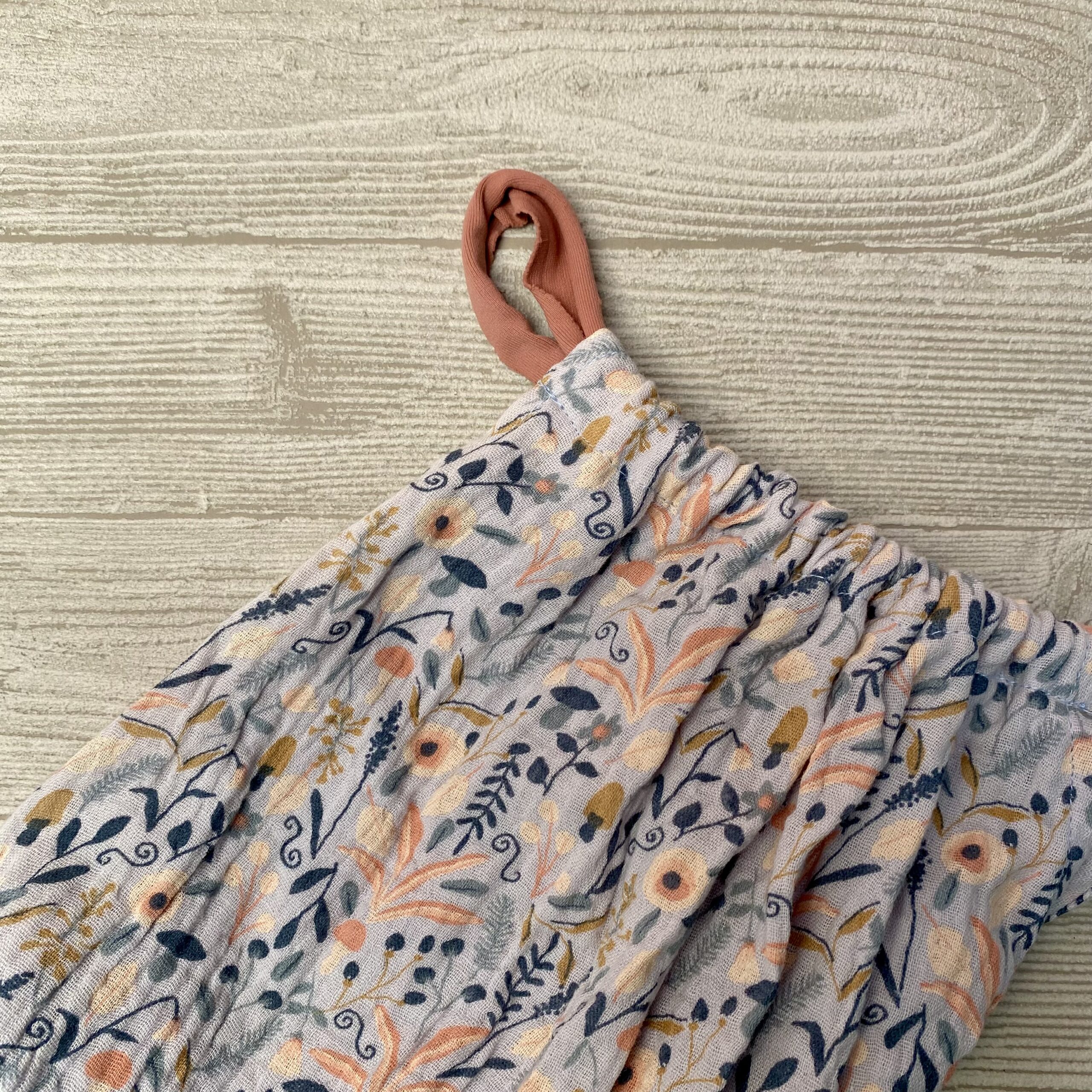 Trägerkleid aus Musselin zum Mitwachsen/ hellblau mit Blumen- 2-4 Jahre - Kleid/ Tunika/ Shirt