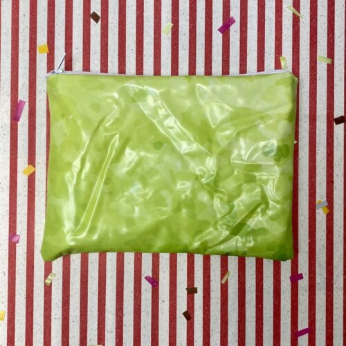 Upcycling Mäppchen aus Luftmatratze, aufblasbares Eis, Sorte: Pistazie, wasserabweisend