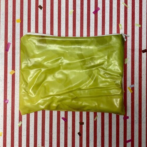 Upcycling Mäppchen aus Luftmatratze, aufblasbares Eis, Sorte: Kiwi, wasserabweisend