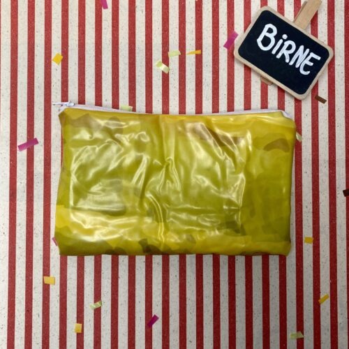 Upcycling Mäppchen aus Luftmatratze, aufblasbares Eis, Sorte: Birne, wasserabweisend