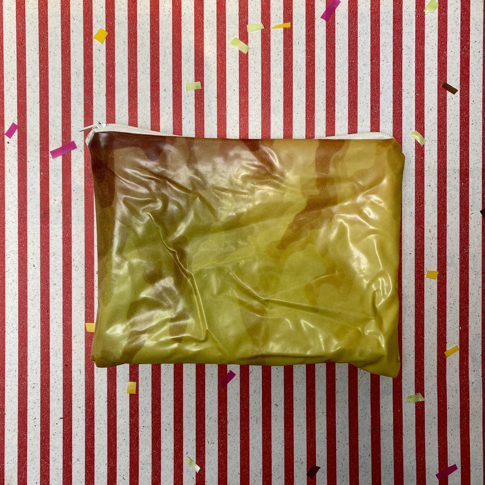 Upcycling Mäppchen aus Luftmatratze, aufblasbares Eis, Sorte: Kiwi, wasserabweisend