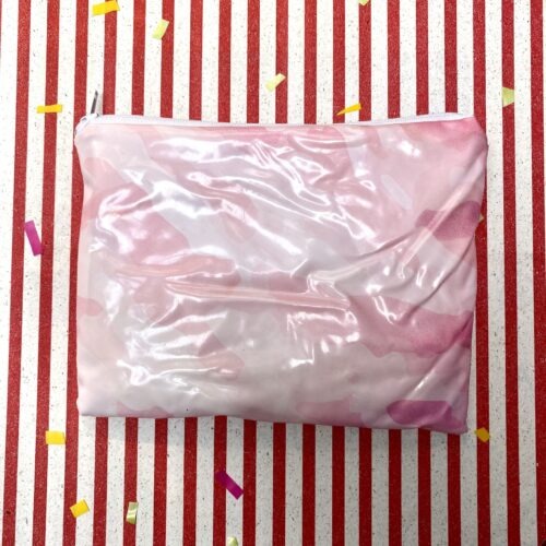 Upcycling Mäppchen aus Luftmatratze, Camouflage rosa, Sorte: Erdbeer, wasserabweisend