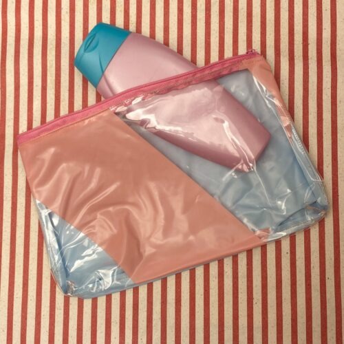 Upcycling Kosmetiktasche/ Wetbag aus Schwimmring, transparent, wasserabweisend